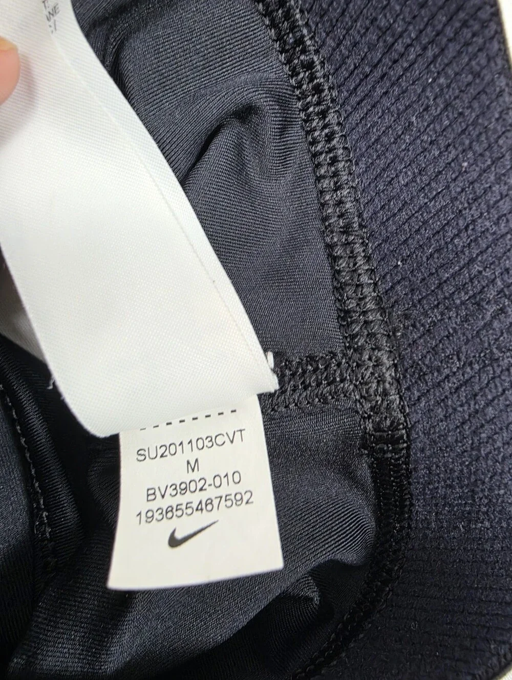 Nike Black Dri-FIT Racerback Sports Bra with White Swoosh